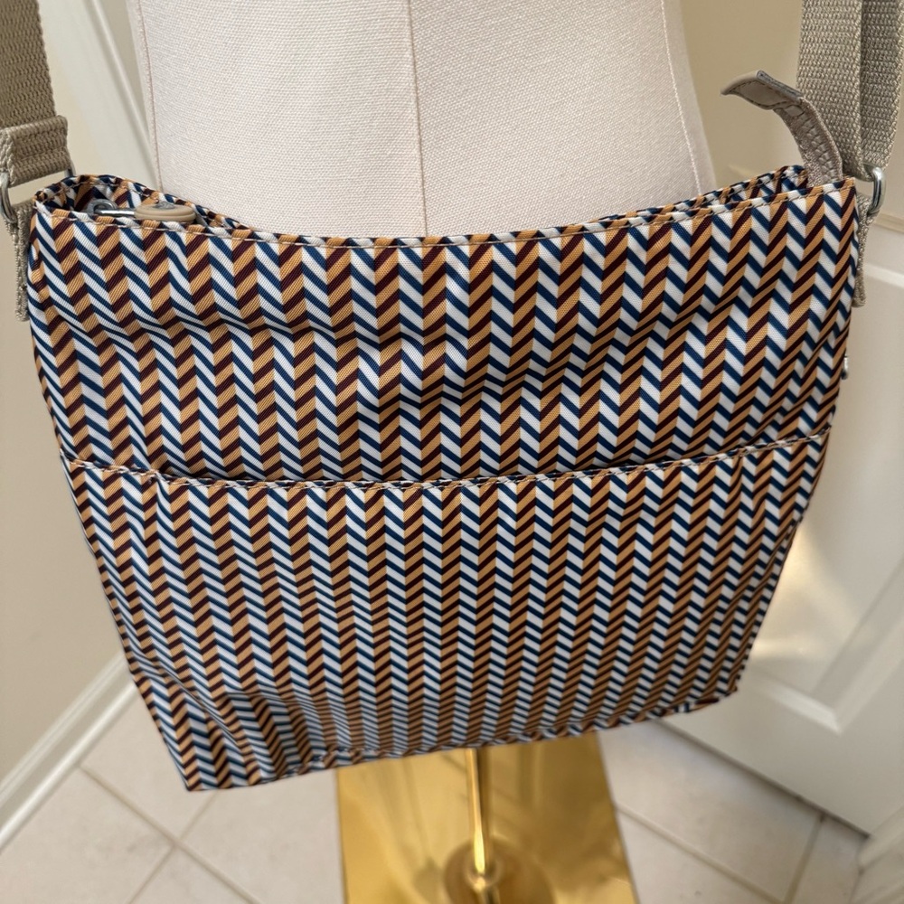 Kipling Geometric Pattern Crossbody Bag Purse Zip… - image 5